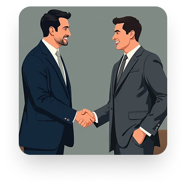 two people shaking hands